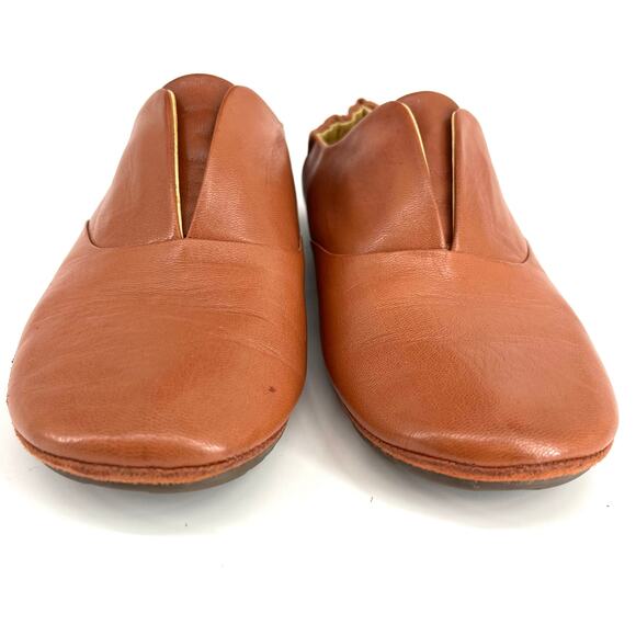 Chocolat Blu Cassie Slip on Brown Leather‎ Flats (7) - Picture 3 of 10